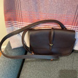 Bleu de Chauffe "Mini Postman" Bag, chestnut brown